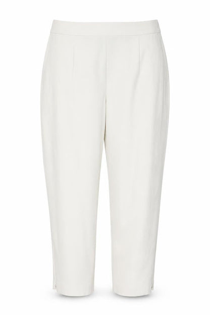 Marks & Spencer Women’s Ivory Size 20 Regular Tapered Trousers Ankle Zip Pockets