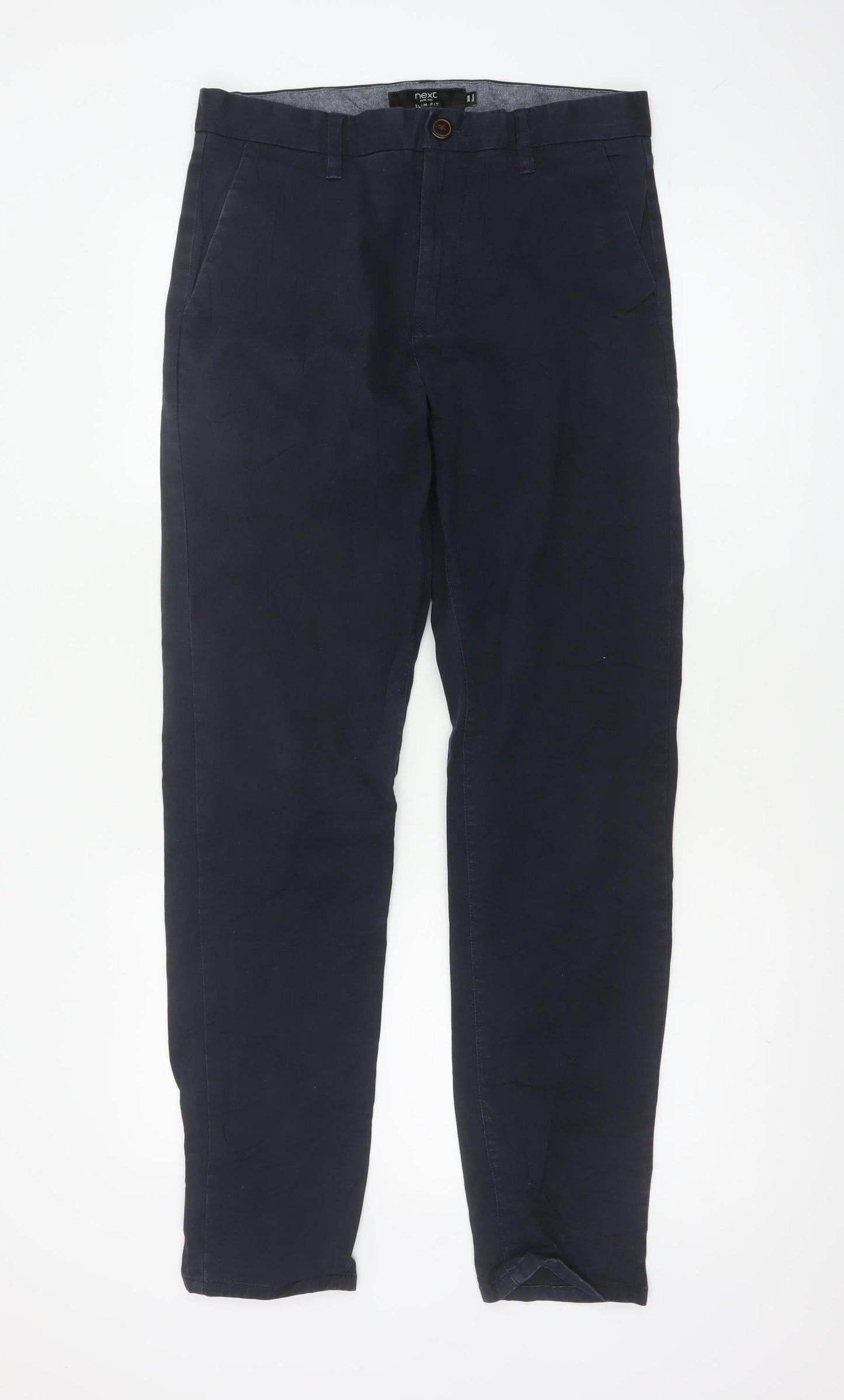 Next Men’s Black 30in Slim Fit Chino Trousers 31in Leg