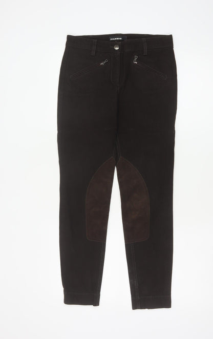Cambio Women Brown UK 8 Rachel Skinny Stretch Jeans Zip Pockets