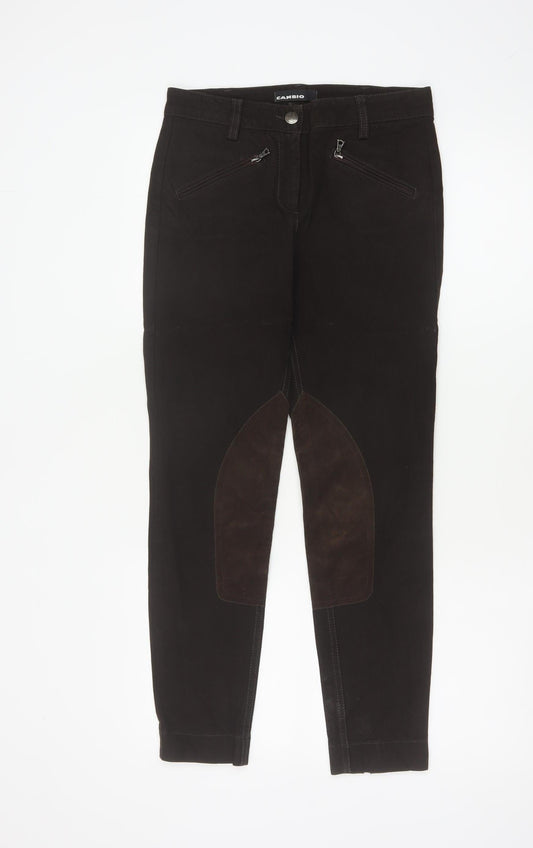 Cambio Women Brown UK 8 Rachel Skinny Stretch Jeans Zip Pockets