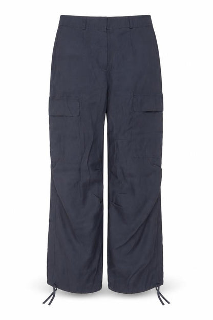Marks & Spencer Women's Blue UK 6 Regular Cargo Trousers Pockets