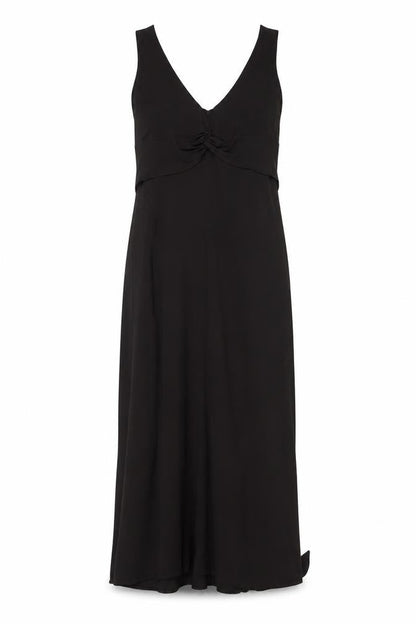 Monsoon Women Black Size 10 Maxi V-Neck Ruffle Formal Dress