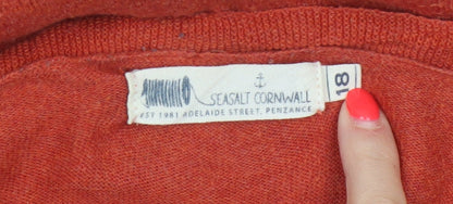 Seasalt Cornwall Women Orange UK 18 Cotton Button Pocket Cardigan