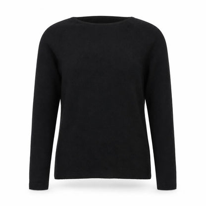 Nicole Farhi Women Black M Wool Blend Round Neck Knit Jumper