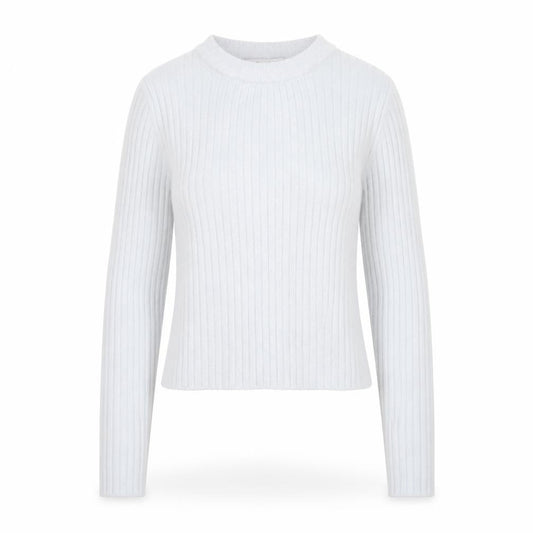 Bershka Women Grey S Ribbed Mock Neck Slim Knit Pullover Jumper