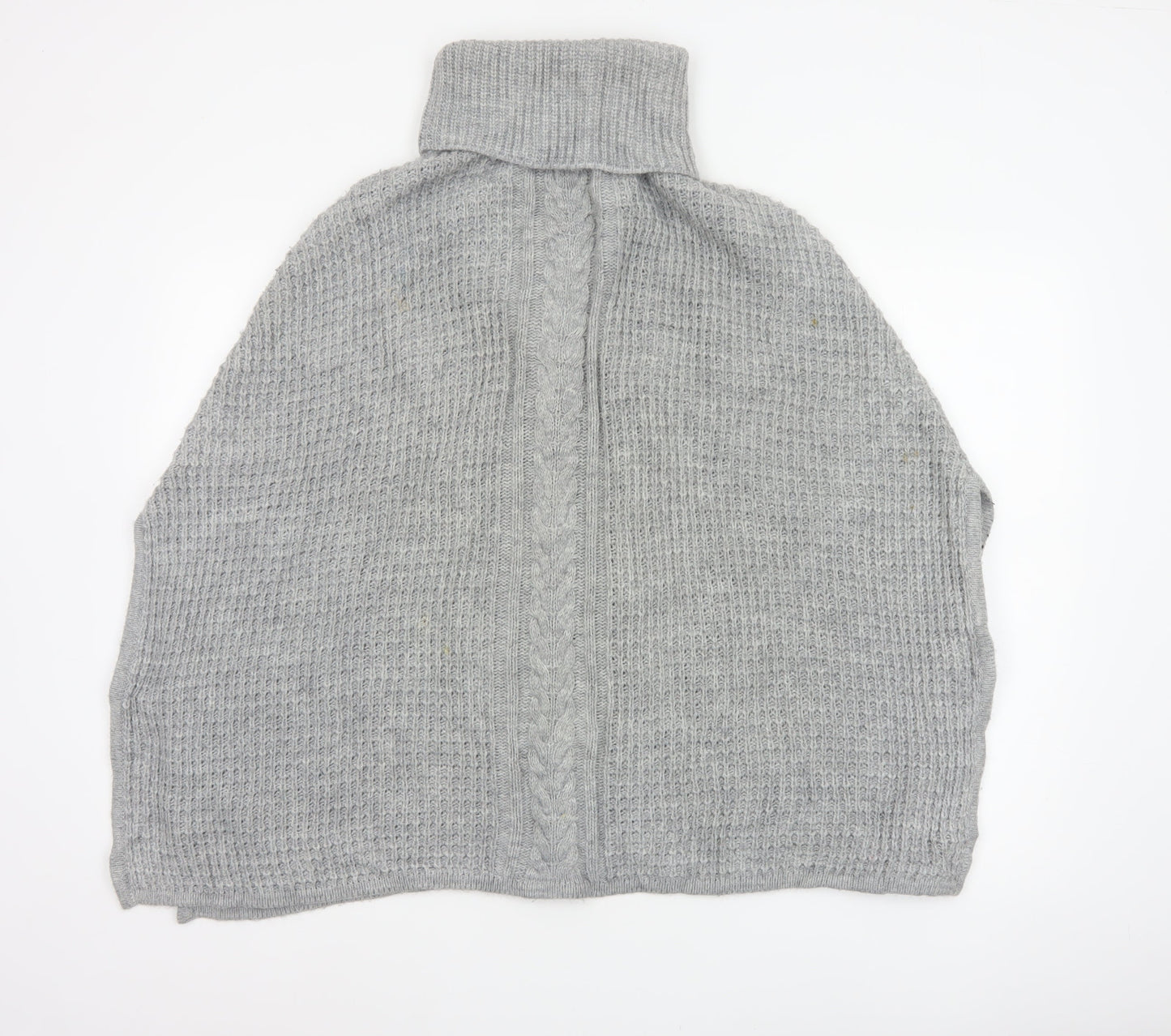Barbour Women Grey Size S Cable Knit Roll Neck Court Cape