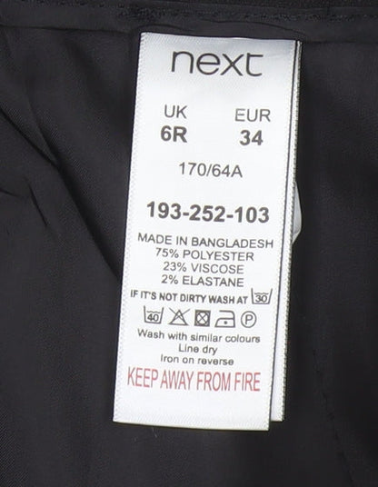 Next Women’s Black UK 6R Straight Leg Dress Trousers Workwear