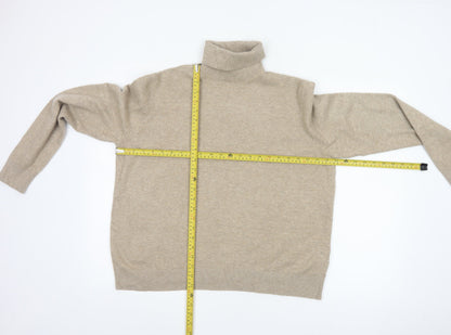 Marks & Spencer Women’s Beige L Roll Neck Knit Pullover Jumper
