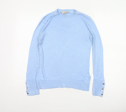 Hobbs Women’s Blue XS Cashmere Blend Crew Neck Knit Jumper