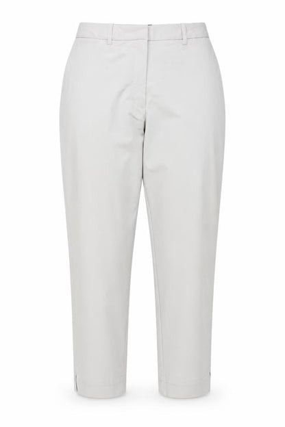 Marks & Spencer Women Grey UK 10 Tapered Cotton Modal Trousers