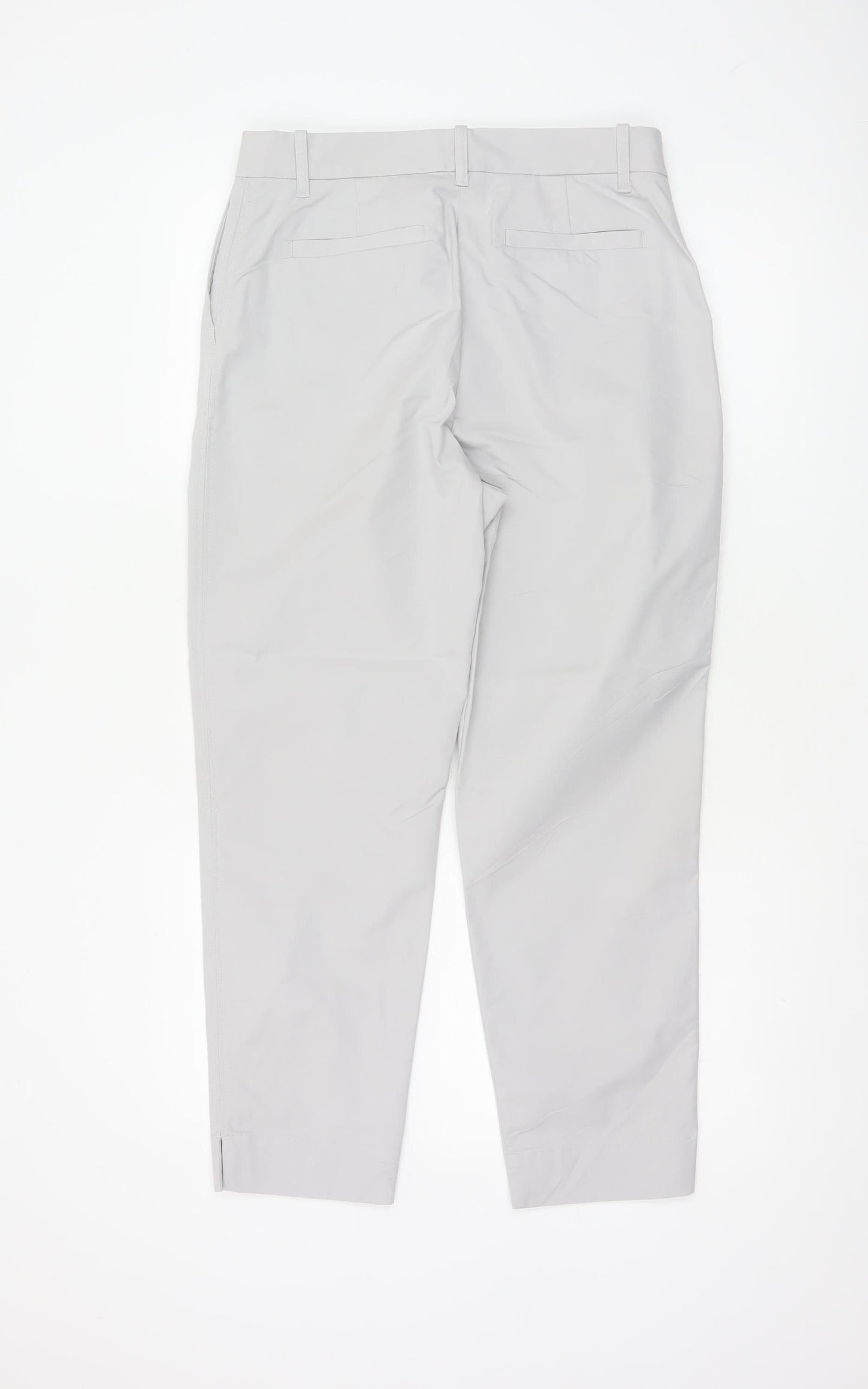 Marks and Spencer Women Grey UK 10 Tapered Cotton Modal Trousers