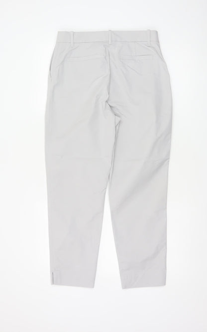 Marks and Spencer Women Grey UK 10 Tapered Cotton Modal Trousers