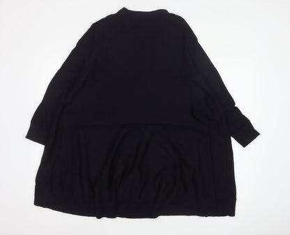 COS Women Black Size 16 Wool Knit Jumper Dress Long Sleeve