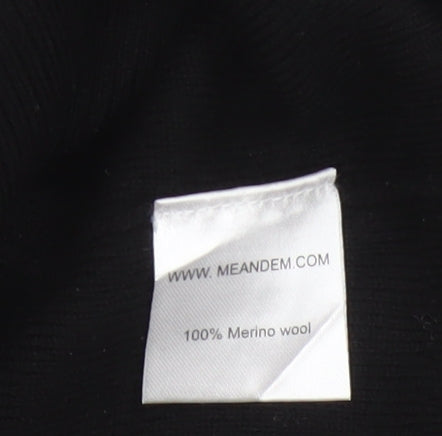 ME+EM Women Black Size 10 Merino Wool Long Sleeve Jumper Dress