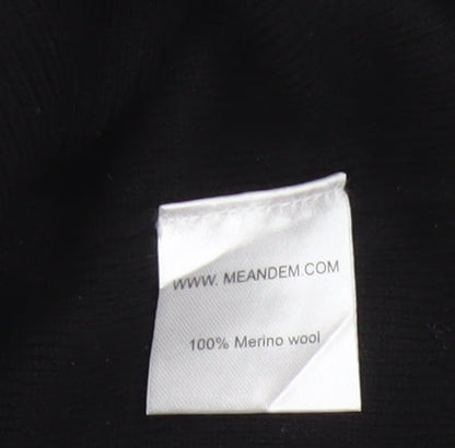 ME+EM Women Black Size 10 Merino Wool Long Sleeve Jumper Dress