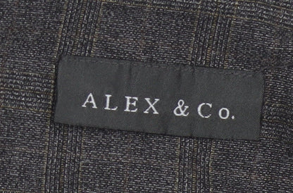 Alex & Co Women Grey Check Wide-Leg Dress Trousers UK 14