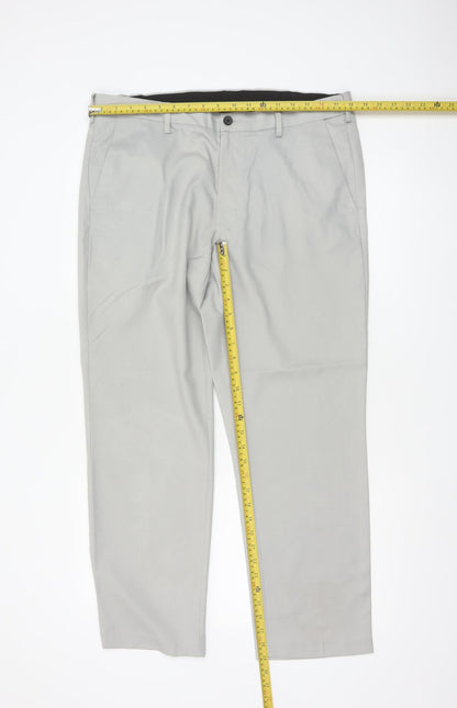 Marks and Spencer Men's Grey 36 Short Regular Fit Dress Trousers