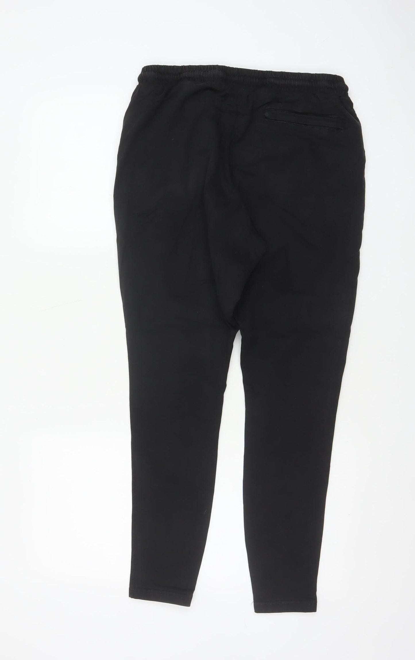 Vanquish Women’s Black L Tapered Jogger Trousers Zip Pockets