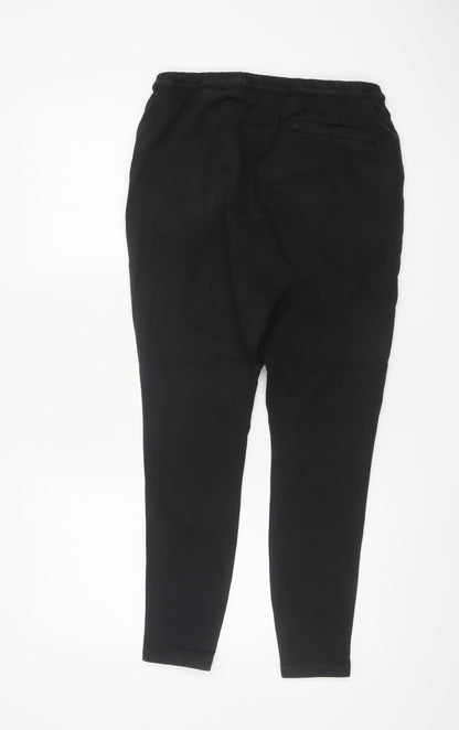 Vanquish Women’s Black L Tapered Jogger Trousers Zip Pockets