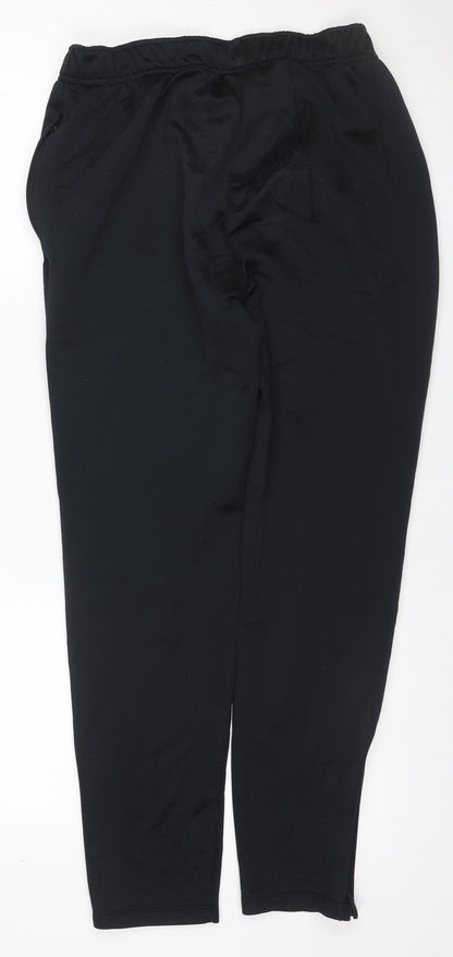 Nike Men Black M Dri-FIT Track Pants Jogger Tapered Zip Pockets