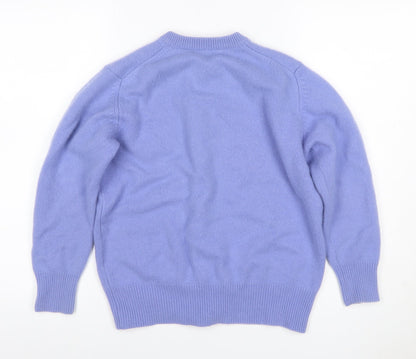 The Cashmere Company Women Purple UK 12 Cashmere Button Cardigan