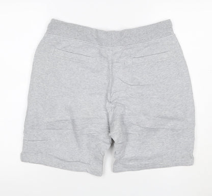 Crew Clothing Company Men’s Grey L Sweat Shorts Drawstring Logo Pockets