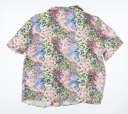 Ted Baker Women’s Multicoloured Floral Collared Blouse UK 12