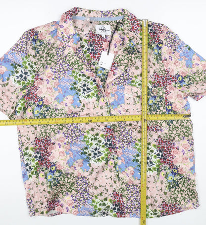 Ted Baker Women’s Multicoloured Floral Collared Blouse UK 12