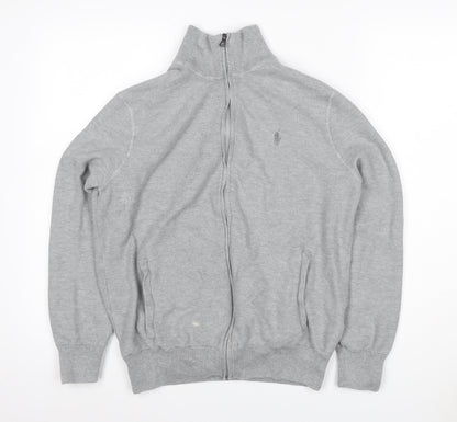 Polo Ralph Lauren Men’s Grey S Full Zip Pima Cotton Knit Sweatshirt