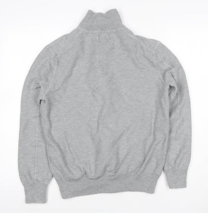 Polo Ralph Lauren Men’s Grey S Full Zip Pima Cotton Knit Sweatshirt