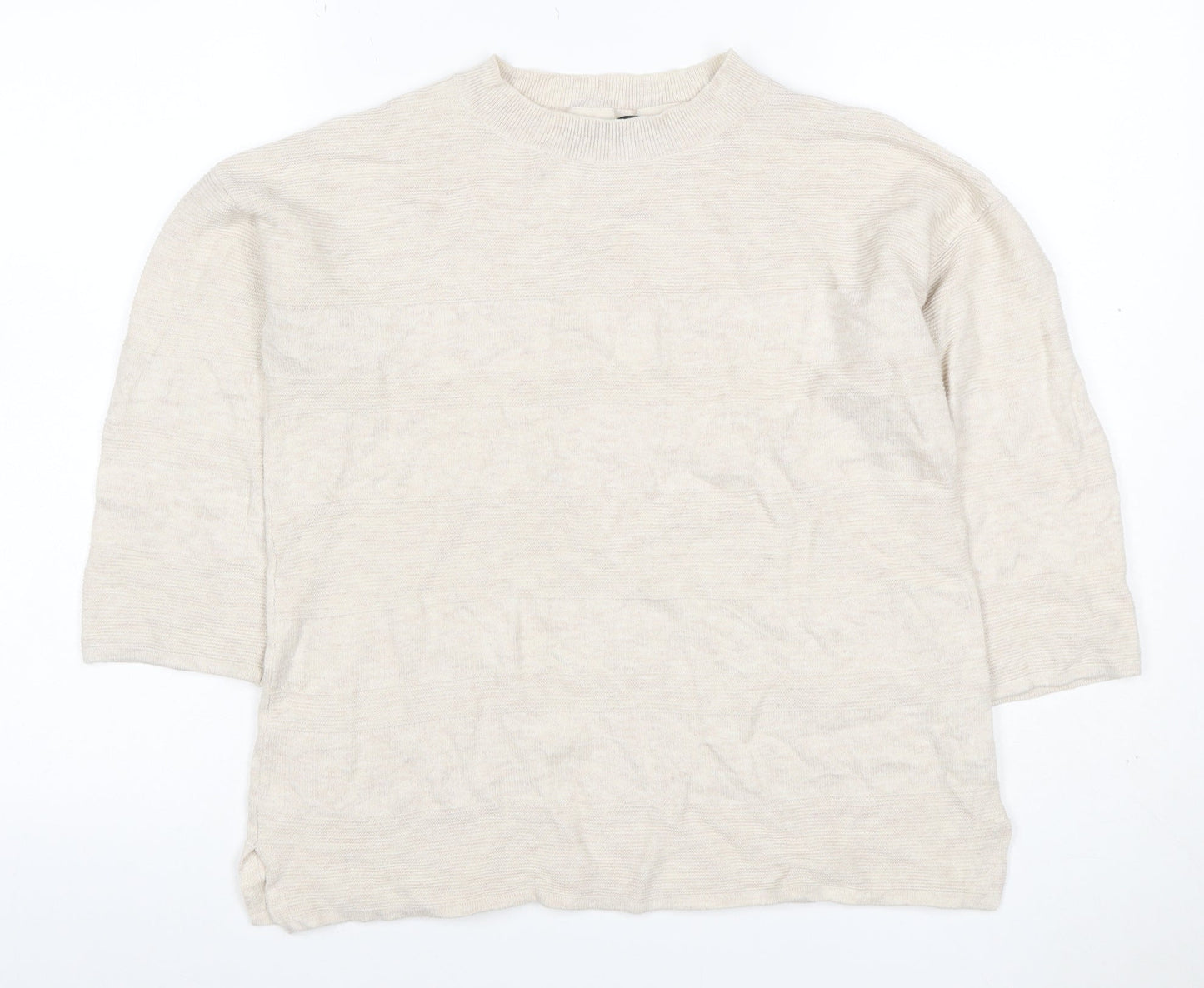 Principles Ben de Lisi Women Ivory Size 12 Mock Neck Knit Jumper