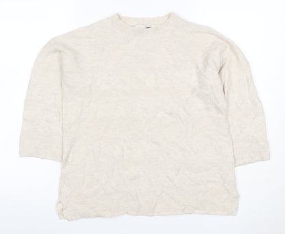 Principles Ben de Lisi Women Ivory Size 12 Mock Neck Knit Jumper