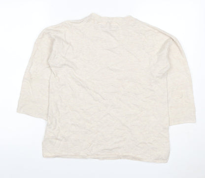 Principles Ben de Lisi Women Ivory Size 12 Mock Neck Knit Jumper