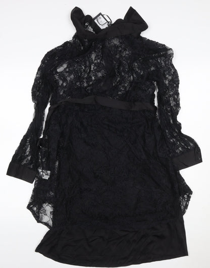 Pour Moi Women’s Black UK 16 Lace Fit & Flare Knee Dress