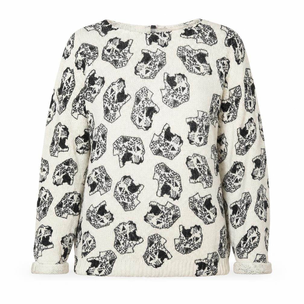 Custo Barcelona Women’s Ivory Black Skull Knit Jumper Size S