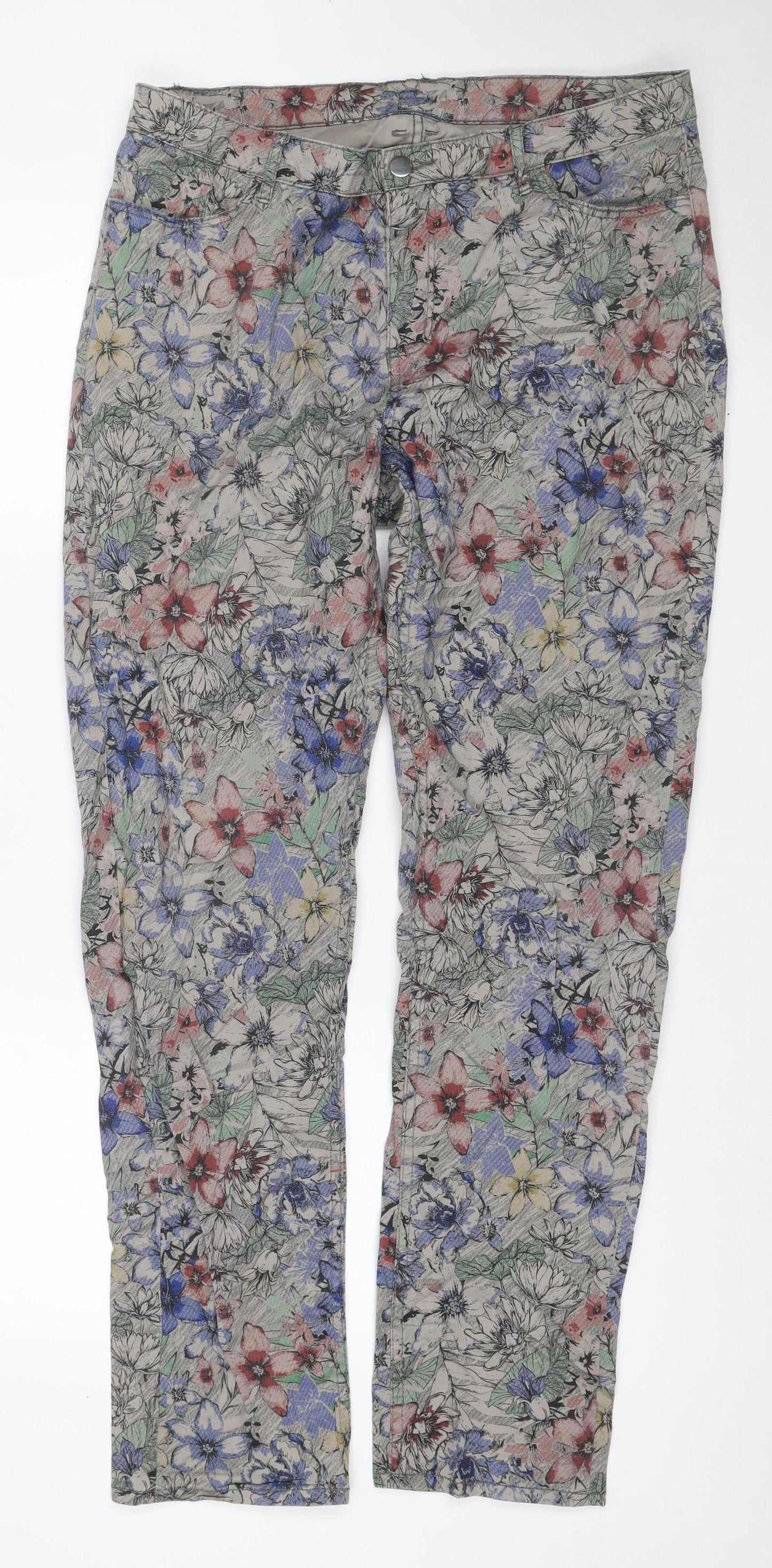 Esmara Women’s Multicoloured Floral Skinny Stretch Jeans UK 16
