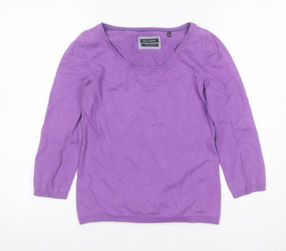 Marc O'Polo Women Purple XS Basic Cotton Stretch Long Sleeve Top