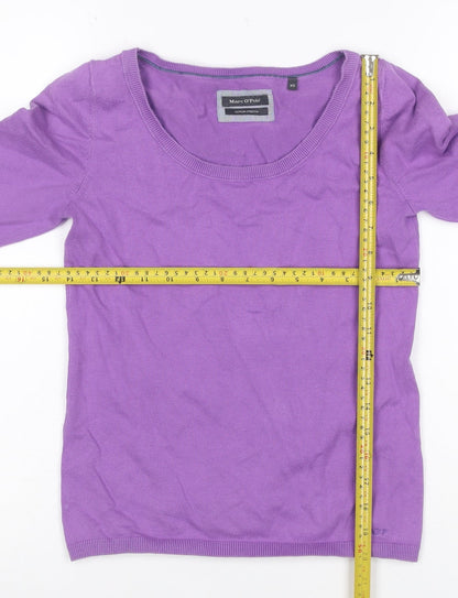 Marc O'Polo Women Purple XS Basic Cotton Stretch Long Sleeve Top