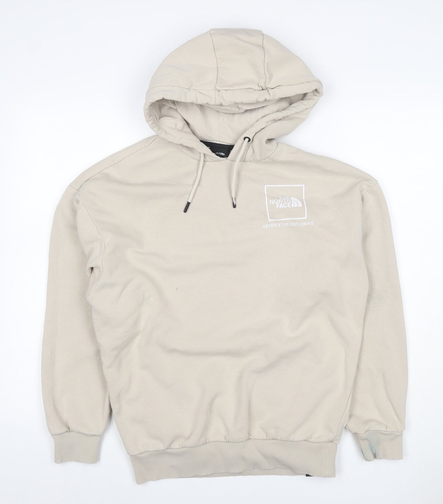 The North Face Women's Beige M Pullover Hoodie Logo Hooded