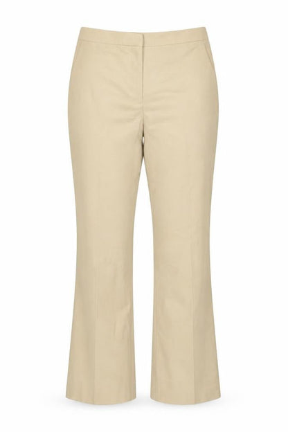 Zara Women Beige XL Wide Leg Tailored Trousers Stretch Pockets