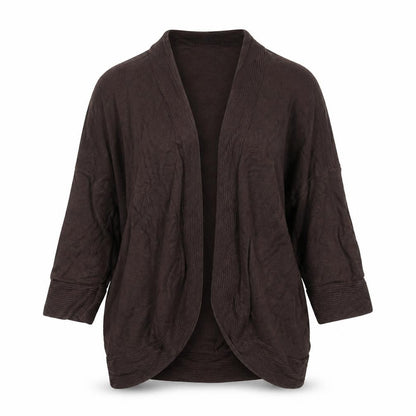 Wallis Women’s Brown M Open Knit 3/4 Sleeve Cardigan