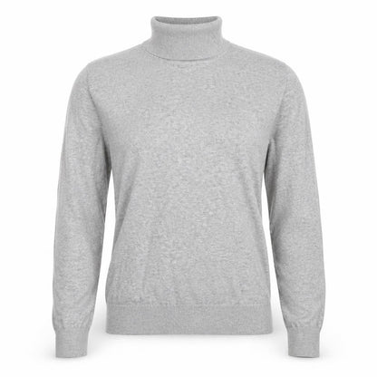 H&M Women Grey Size S Cotton Roll Neck Pullover Jumper