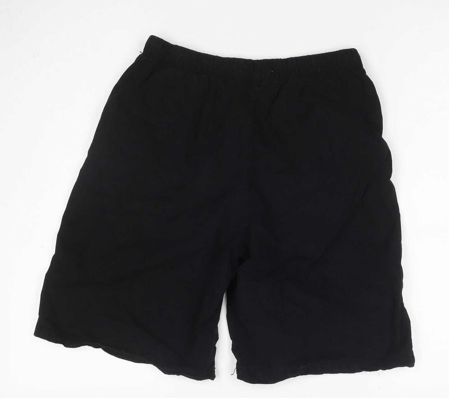 Zara Men’s Black Cotton Drawstring Relaxed Shorts Size S