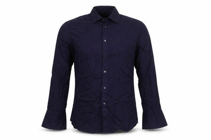 Jasper Conran Men’s Blue 17.5 Cotton Long Sleeve Button-Up Shirt