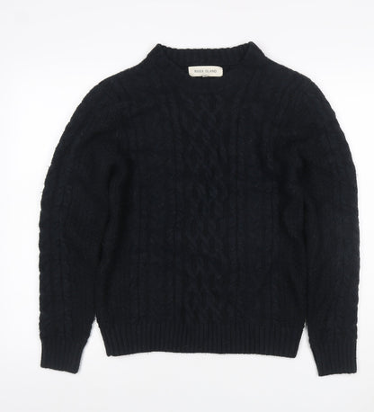 River Island Women's Black S Cable-Knit High Neck Jumper