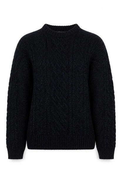 River Island Women's Black S Cable-Knit High Neck Jumper