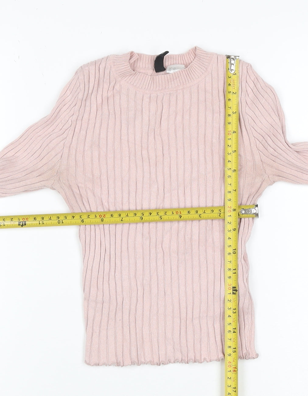 MOTF Women’s Pink XS Ribbed Stretch Knit Pullover Jumper
