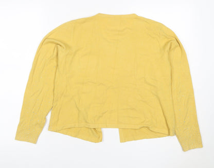 Gerard Women’s Yellow Rhinestone Knit Cardigan Size 12/14
