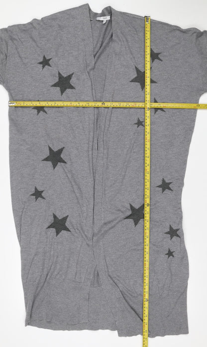 Next Women Grey XL Star Print Wool Blend Knit Pullover Jumper
