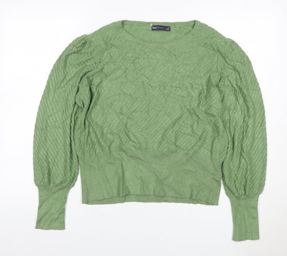 Marks and Spencer Women’s Green Size 20 Cable Knit Cotton Jumper